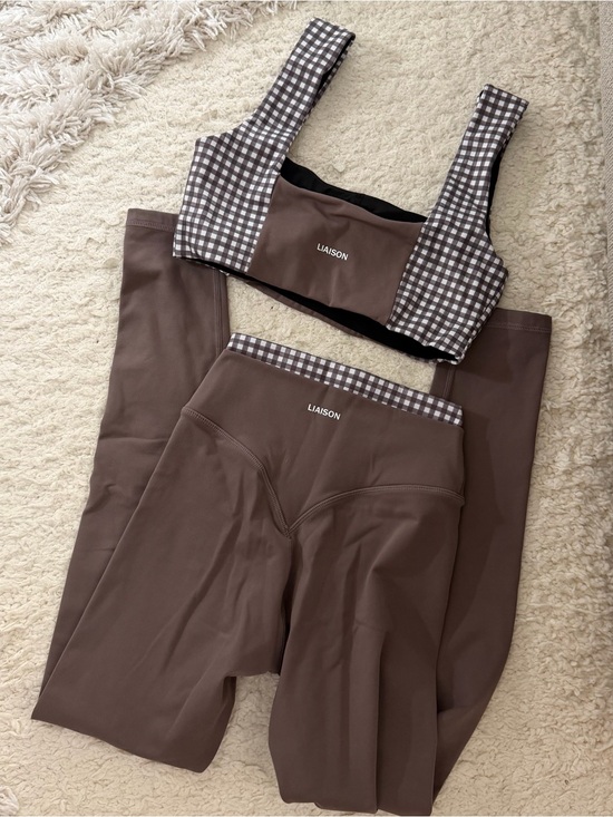 Liaison The Label Pants - LIAISON THE LABEL SET - ASH BROWN AND GINGHAM